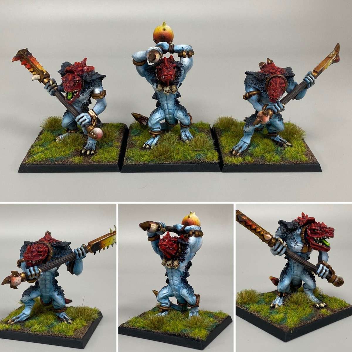 ウォーハンマーWarhammer Old world Lizardmen 3 LIZARDMEN KROXIGORS WAR SPAWNED WARHAMMER FANTASY SERAPHON