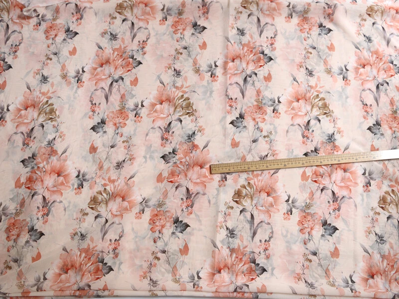 39 Inch X 58 Inch Floral Chiffon Fabric Soft Dress Skirt Hanfu Material Fresh - Image 2 of 4