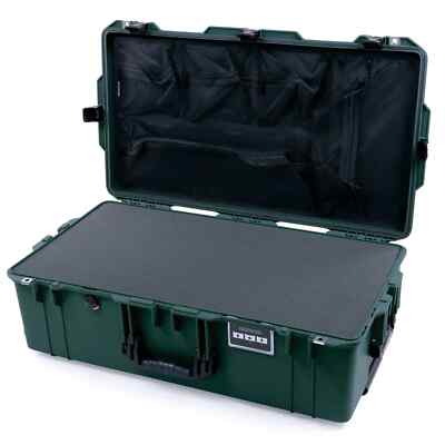 Trekking Green & Black Pelican 1615 Air case with Foam & lid