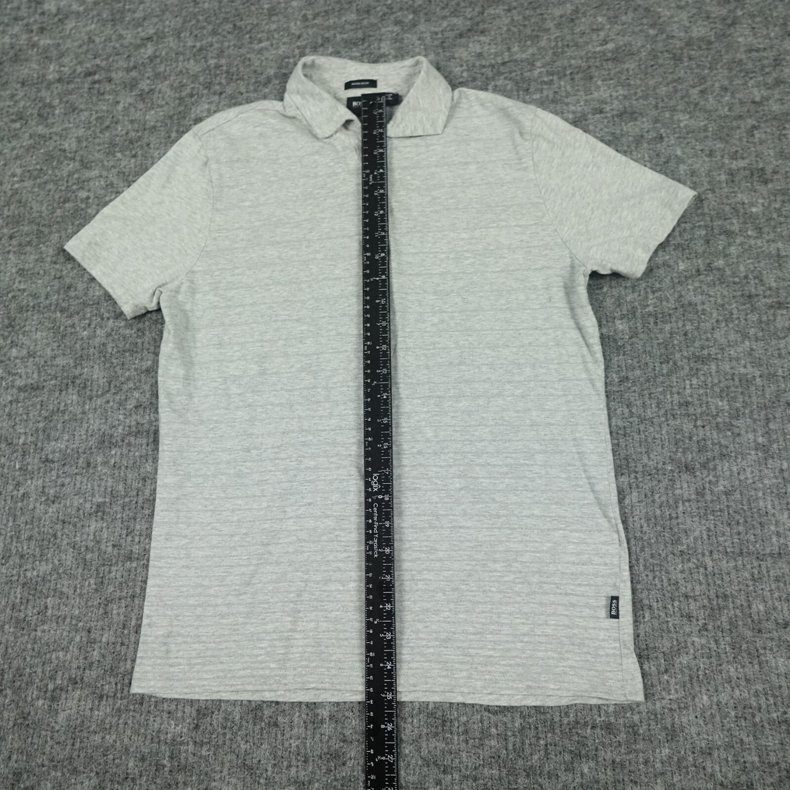 Hugo Boss Shirt Mens Medium Gray Polo Golf Preppy Regular Fit Casual Adult thumbnail 6