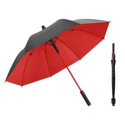 Automatic Long Handled Golf Umbrella Double Layer Fiber Belt Waterproof Umbrella