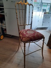 Stuhl 50er Jahre Chiavary, Messingstuhl, Originalerscheinung