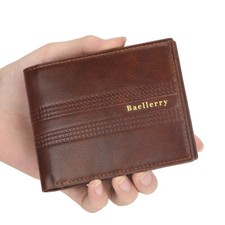 Men's Leather Bifold Short Wallet ID Card Holder Bilfold Cash Purse Clutch Gifts