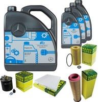 Mann Inspektionspaket 8L MB 5W-40 229.5 FüR Mercedes W211 E 220 CDI S211