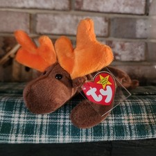 Ty 1993 Retired Chocolate Moose Beanie Baby One of the Original Nine