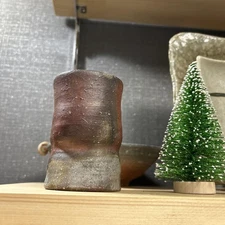 Sake Cup Bizen ware red dish-brown pottery choko height approx 7cm