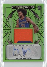 2024 Obsidian Rookie Jersey Electric Etch Green Flood /25 Anton Watson Auto 2y0