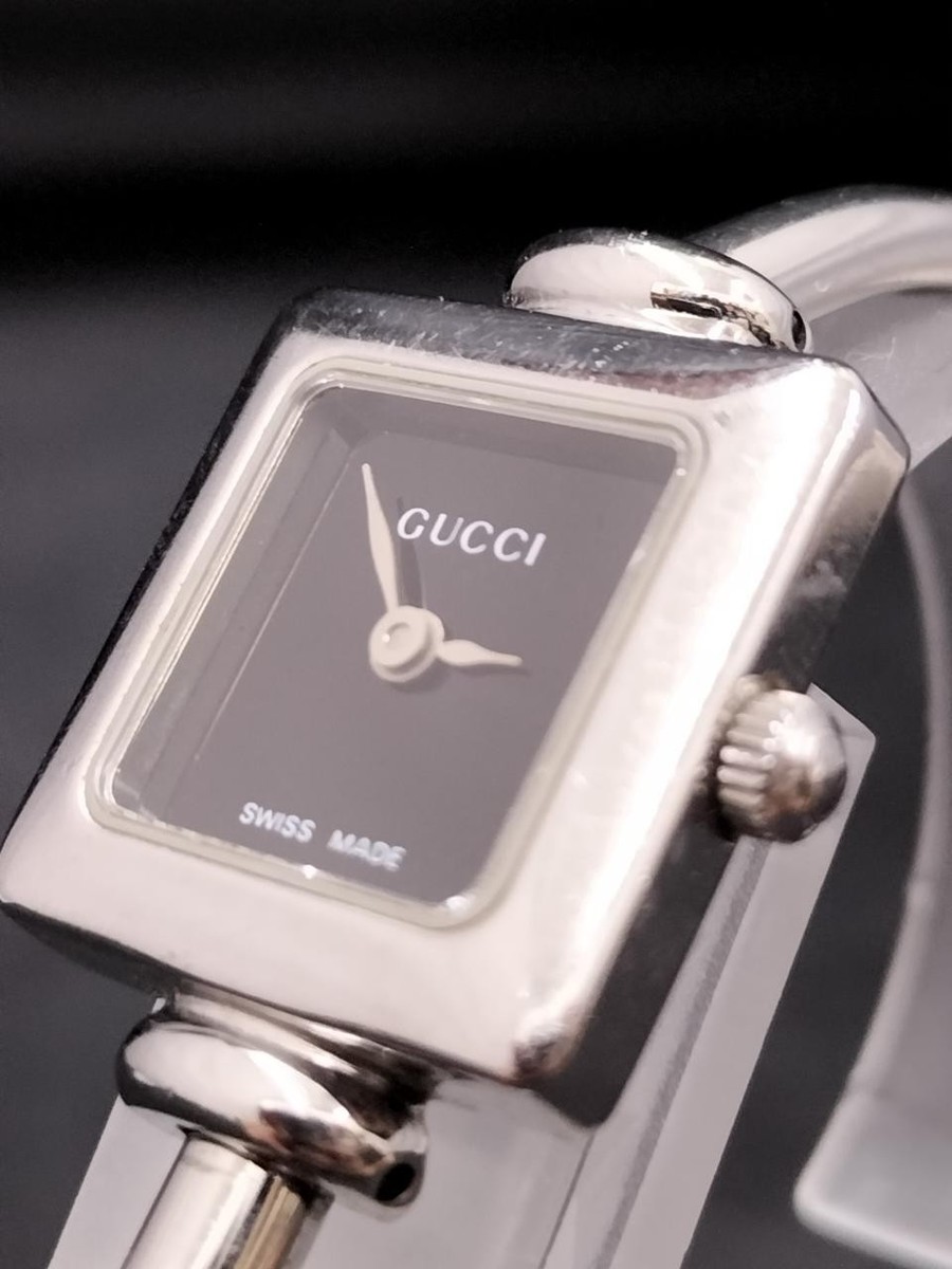 3-1574 GUCCI レディース腕時計1900L GUCCI 1900L Watch Square Quartz Women's White Dial Silver
