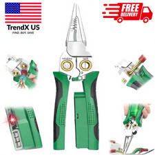 8-in-1 Wire Stripper with Voltage Tester – Multifunction Electrician Pliers, Cab