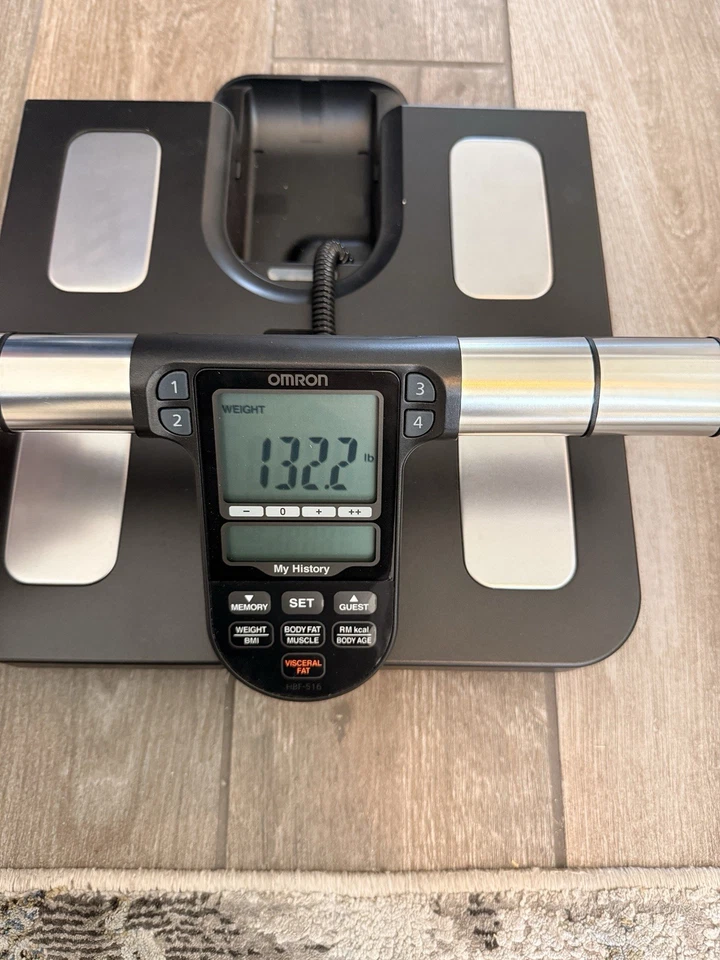 Omron HBF-516 Monitor de Composición de Cuerpo Completo Escala Grasa Corporal IMC Peso 3 Foto 3 de 4