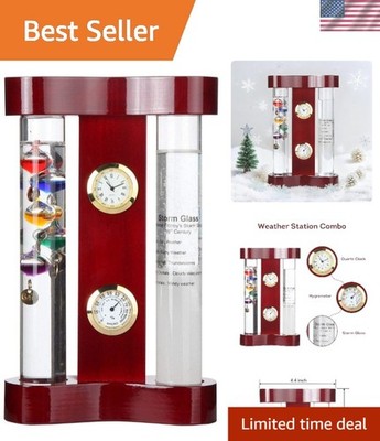 Functional Galileo Thermometer & Hygrometer: Stylish Weather Prediction Gift