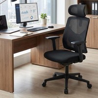 Ergonomischer Mesh-BüRostuhl Mit LendenstüTze, KopfstüTze Und Wippfunktion