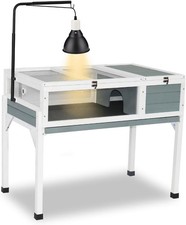 Tortoise Habitat Enclosure Turtle House Indoor Reptile Cage with Lam Stand