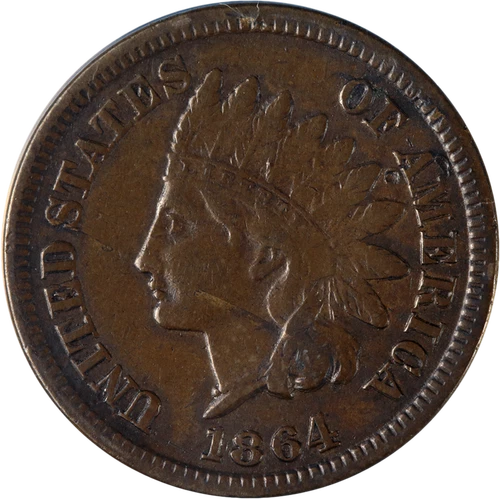 1864 'L' Indian Cent ANACS VF30 Great Eye Appeal Nice Strike