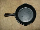 Vtg Wagner Ware Stylized Logo #5, 8" Cast Iron Smooth Bottom Skillet - Sits Flat