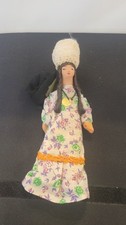 Ceramic Central Asia Uzbekistan Souvenir Doll Handcrafted 10" Tall Headc