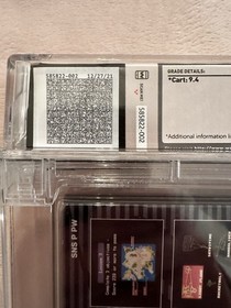 Pilotwings Super Nintendo Display Only Box Graded 9.4 Wata