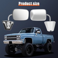 Manual Chrome Side View Mirrors Pair For 1973-91 Chevy C10 K10 Blazer Suburban Manual Chrome Side View Mirrors Pair For 1973-91 Chevy C10 K10 Blazer Suburban