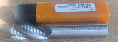 X2 Hertel REH-10630K 16mm 4 Flöte HSS-E Grobteilung Schruppen Schaftfräser