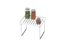 Madesmart Small Stackable Storage Shelf for Cabinets or Counters, Plastic Col...