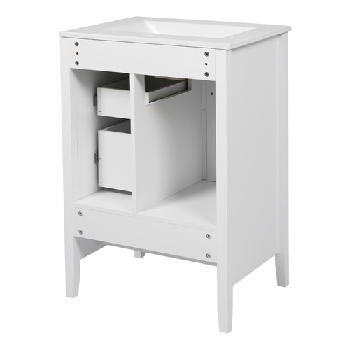 Bathroom Vanity w/Ceramic Sink Freestanding Storage Cabinet w/Soft-closing Door - Picture 14 of 48