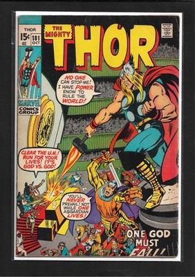Thor #181 (1970): Neal Adams Cover Art! Bronze Age Marvel Comics! FN (6.0)!
