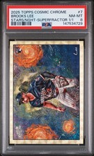 Marketplace image: 2025 Topps Cosmic Chrome Stars In The Night #7 Brooks Lee Superfractor 1/1 PSA 8