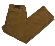 Mens 38 x 32 Polo by Ralph Lauren Moleskin Pants Brown Casual Cotton Rugged