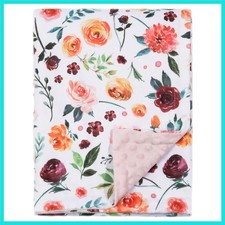 Baby Blanket Super Soft Double Layer Minky with Dotted Backing, Receiving Bla...