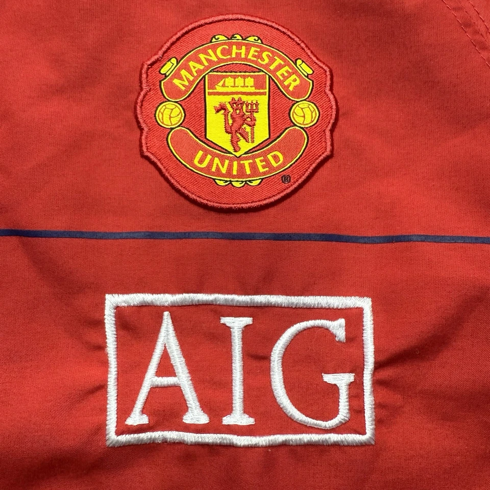 Vintage Nike Manchester United 2008 Football Soccer Track Jacket Red Youth Sz XL - Image 2 of 4