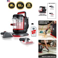 Machine de Nettoyage de Taches Portable pour Tapis et Tapisserie d'Ameublement, Puissante Aspirateur Spo...