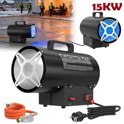 MARKENLOS Gasheizgebläse 15KW Gasheizung Gasheizer Gasgebläse Heizung Bauheizer Heizkanone