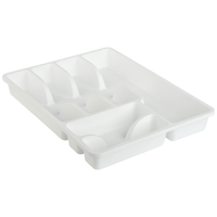 Enegelland Besteckkasten Besteckkorb Mit 6 FäChern 38 X 29 X 5 Cm Weiß