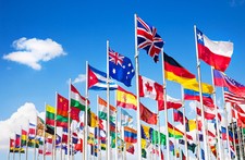 LOTTO 12 BANDIERE VARIE NAZIONI CM90x150 ALBERGHI HOTEL RISTORANTI LIDI BALNEARI