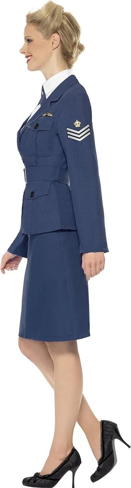 Smiffys Capitana Mujer Fuerza Aérea Segunda Guerra Mundial, Azul, M - Reino Unido Talla 12-14 Foto 3 de 3