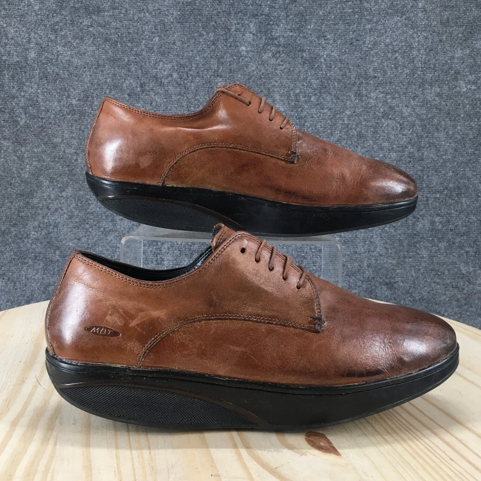 Scarpe MBT uomo 8 8 5 Kabisa 5 casual Oxford pelle marrone stringate punta mandorla