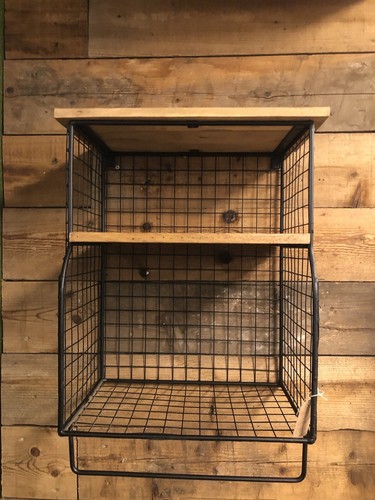 Industrial wall unit shelving unit Gym style mesh wall shelf storage unit Bar - Picture 12 of 12