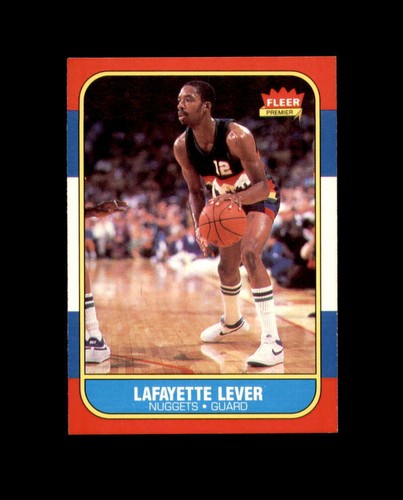 1986-87 Fleer #63 Lafayette Lever COMME NEUF RC Rookie Nuggets break 3
