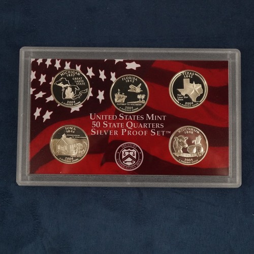2004 US Mint State Quarters Silver Proof Set - Free Shipping USA - Picture 2 of 5