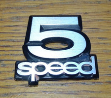 Saab 900 Classic Emblem 5 Speed For Tailgate Or Trunk Metal Badge