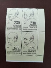 1990 FRANCE TIMBRE Y & T N° 2671 MAURICE GENEVOIX  bloc de 4 TTB