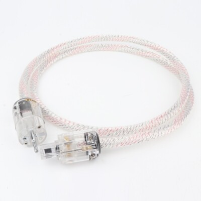 OCC Silver Plated Wire with US/EU Rhodium Plated Plug HIFI Audio Power Cable