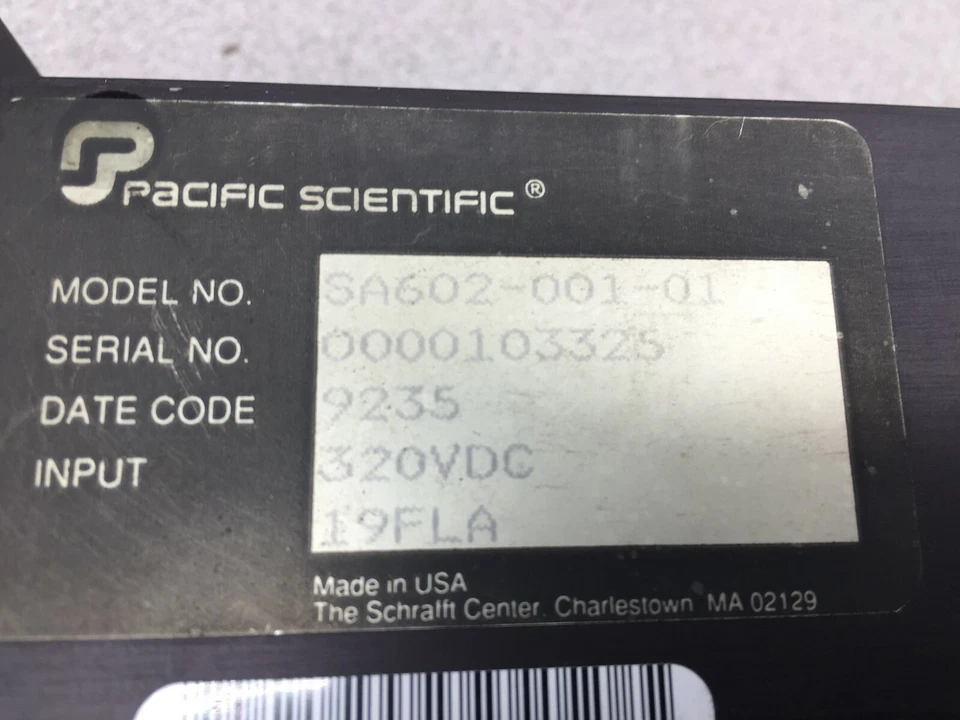 USED PACIFIC SIENTIFIC SERVO AMPLIFIER SA602-001-01 - Image 2 of 4