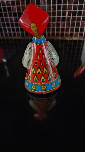 Vintage Wind Up LITHO Toy TIN RUSSIAN DANCING DOLL 6" - Picture 3 of 10