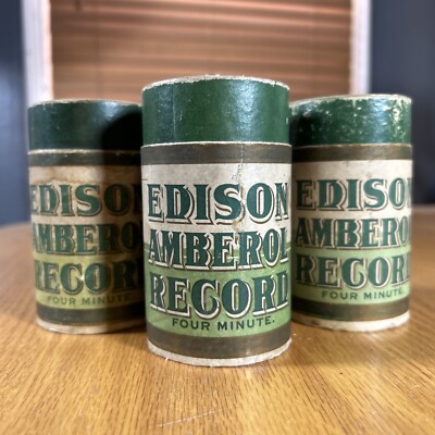 Edison Cylinder Record Case Lot Amberol Empty No Lids Original