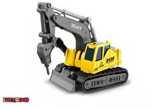 Yellow Drilling Machine Engineering Vehicle Excavator Toys 1:16 Vehicle Mode New