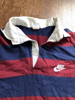Vintage 70's Nike Rugby Shirt Youth Medium Polo Swoosh | eBay