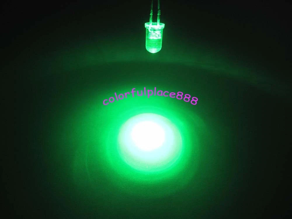 500pcs 5mm Green Round High Power 25000 MCD Super Bright Water Clear LED Leds