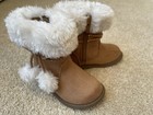 NEW Toddler Paw Patrol White Faux Fur Brown Tan Suede Style Boots RARE 5.5 — photo 1