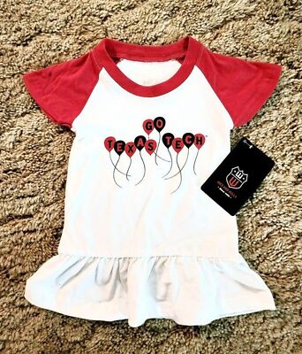 Texas Tech Wes and Willy Infant Molly Tiered ''Go Texas Tech'' Dress Size: 12M